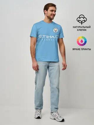 Мужская базовая футболка / Джек Грилиш Манчестер Сити