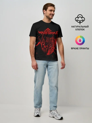 Мужская базовая футболка / WARFRAME - Red Stalker