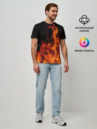 Мужская базовая футболка / Огонь