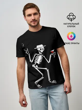 Мужская базовая футболка / Скелет