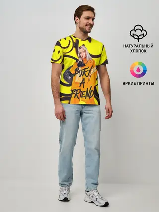 Мужская базовая футболка / Billie Eilish Выкинь Друга