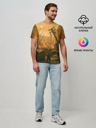 Мужская базовая футболка / GEARS OF WAR | ШЕСТЕРЕНКИ