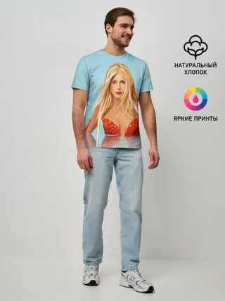 Мужская базовая футболка / Дженнифер Энистон