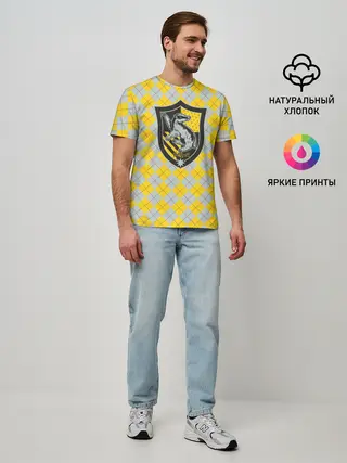 Мужская базовая футболка / Coat of Hufflepuff