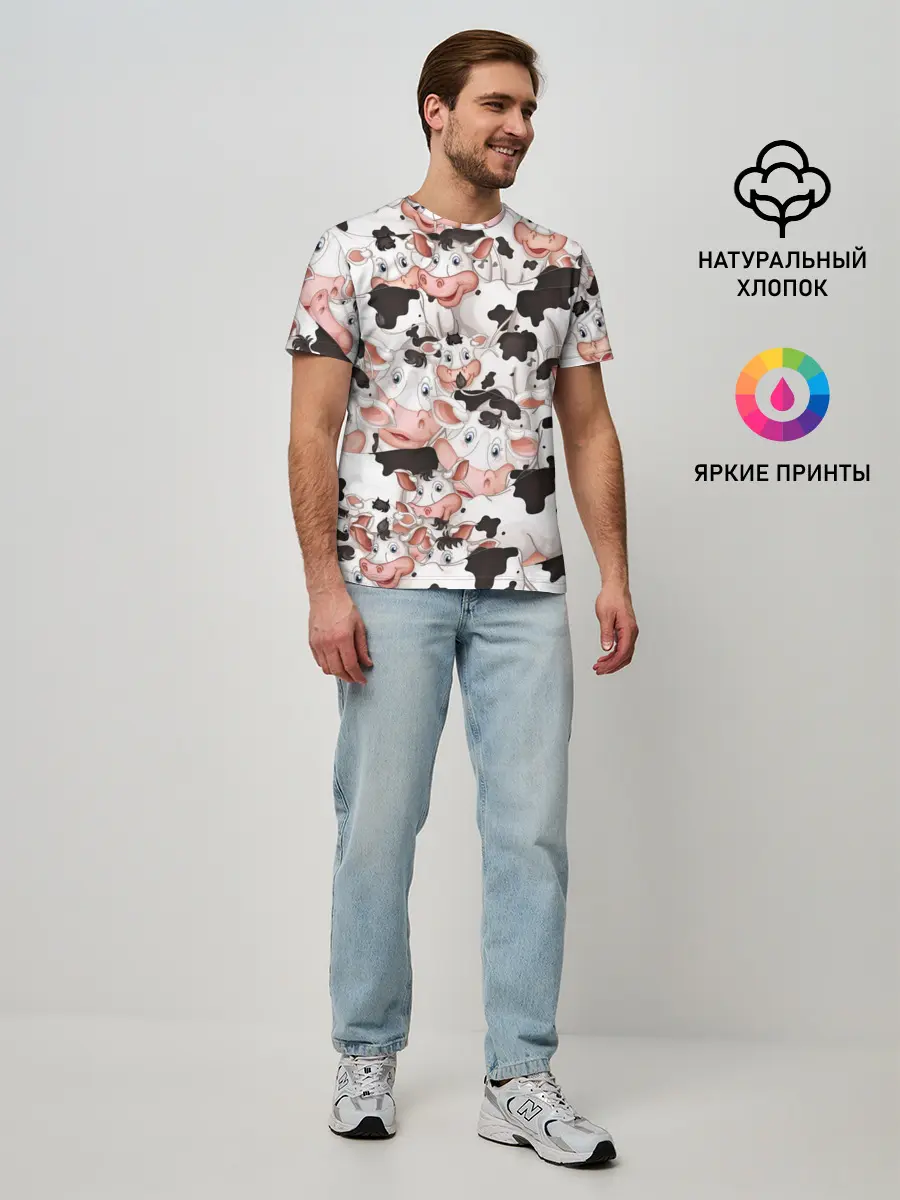 Мужская базовая футболка / Коровы