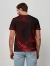 Мужская базовая футболка / Чёрный Аста красный дым