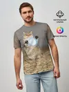 Мужская базовая футболка / Земляной кошак с расенганом