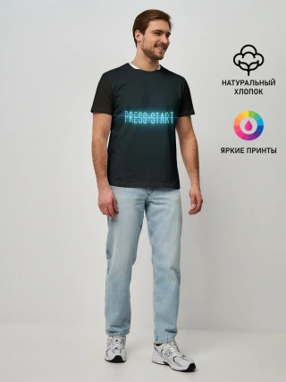 Мужская базовая футболка / Старт - игра окончена