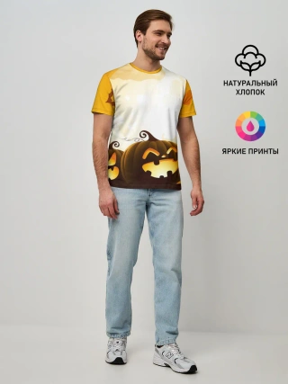 Мужская базовая футболка / Тыквы