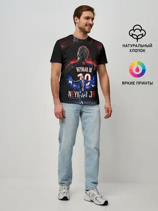 Мужская базовая футболка / НЕЙМАР / NEYMAR / ПСЖ
