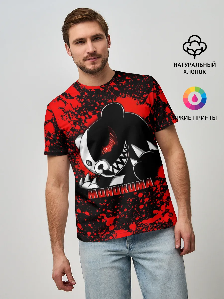 Мужская базовая футболка / MONOKUMA / МОНОКУМА BLOOD