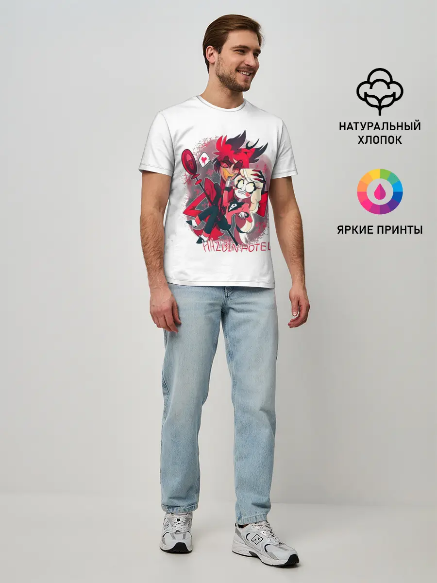 Мужская базовая футболка / Hazbin Hotel
