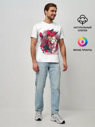 Мужская базовая футболка / Hazbin Hotel