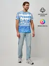 Мужская базовая футболка / Россия гжель