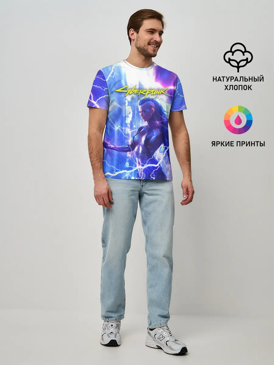 Мужская базовая футболка / CYBERPUNK 2077 | КИБЕРПАНК