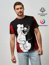 Мужская базовая футболка / MONOKUMA В ПЛАМЕНИ / МОНОКУМА