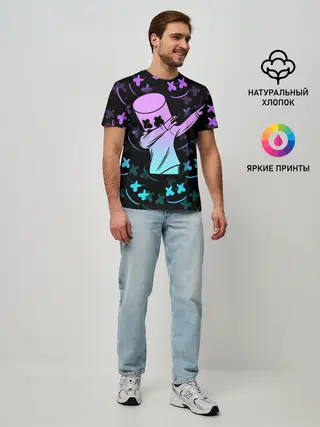 Мужская базовая футболка / FORTNITE x MARSHMELLO