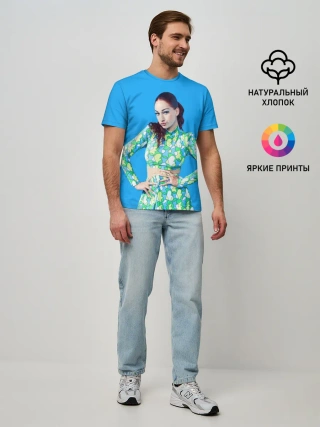 Мужская базовая футболка / Bhad babie blue