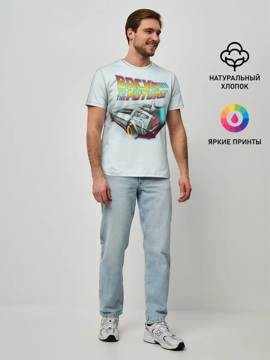Мужская базовая футболка / Back to the future_4