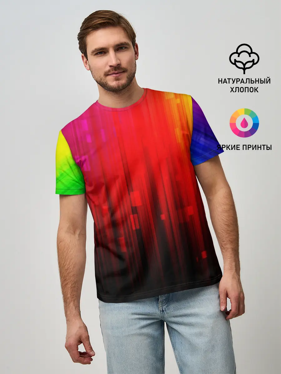 Мужская базовая футболка / АБСТРАКТНЫЕ КРАСКИ