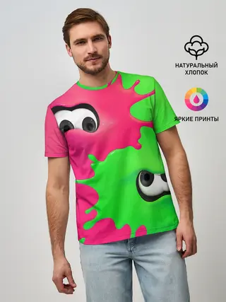 Мужская базовая футболка / Splatoon