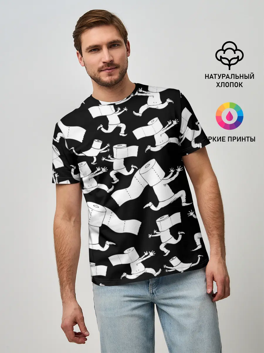 Мужская базовая футболка / Коронавирус