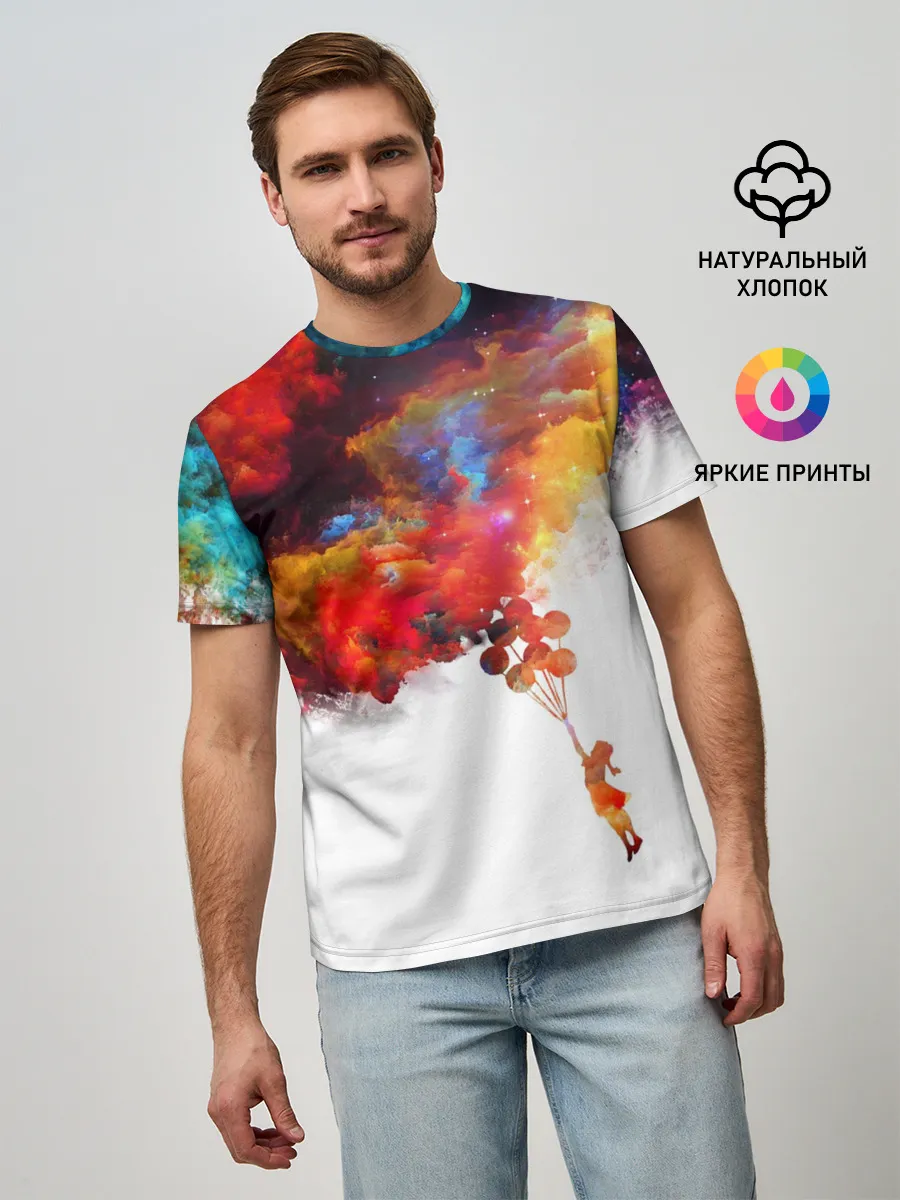 Мужская базовая футболка / Девочка с шарами