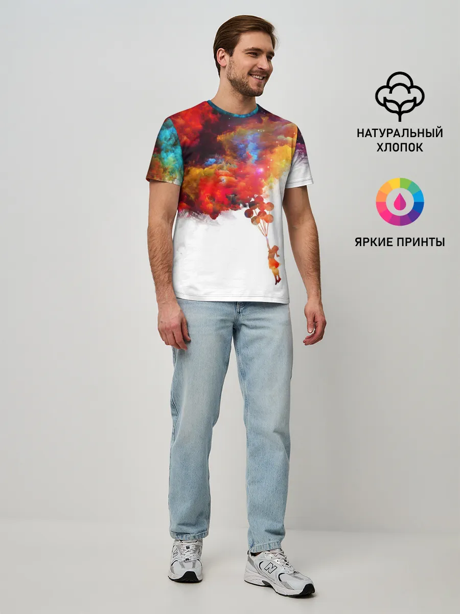 Мужская базовая футболка / Девочка с шарами