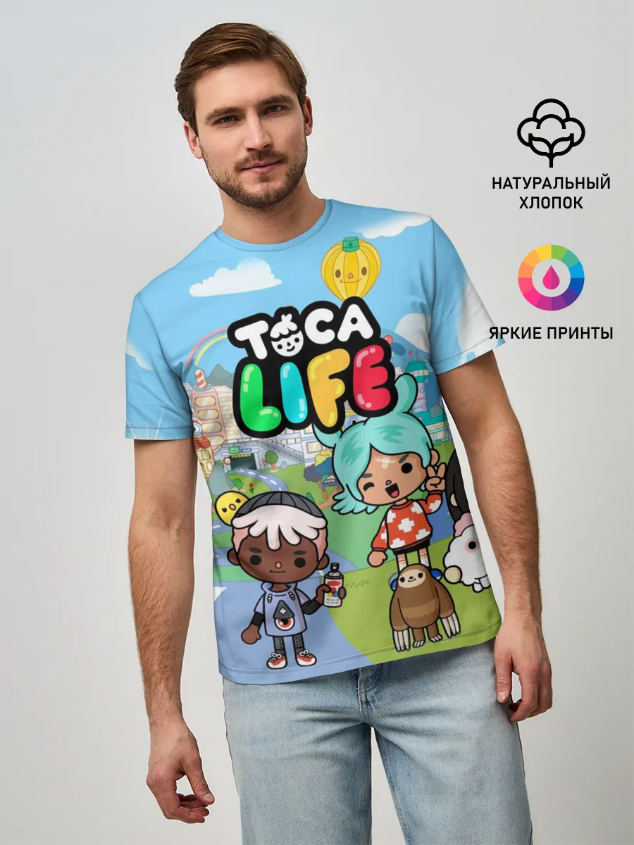 Мужская базовая футболка / Toca Boca | Тока бока Рита, Зик, Нари, Леон