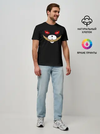 Мужская базовая футболка / KUROKUMA на черном