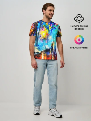 Мужская базовая футболка / ВЕЧЕРНЯЯ ПРОГУЛКА