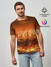 Мужская базовая футболка / Закат в Нью Йорке