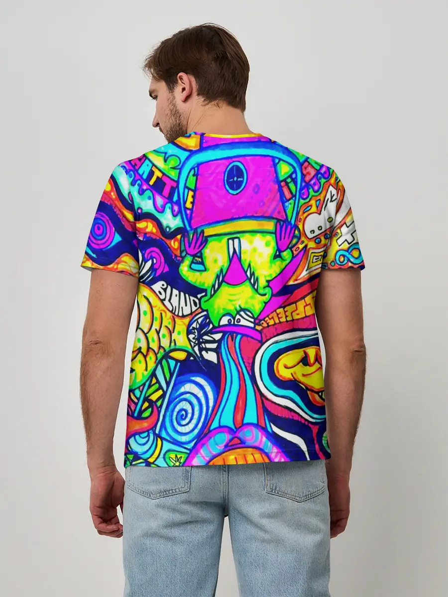 Мужская базовая футболка / КИСЛОТНЫЕ РИСУНОК