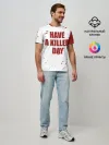Мужская базовая футболка / blood have a killer day Dexter