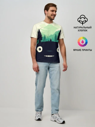 Мужская базовая футболка / Тоторо охраняет лес