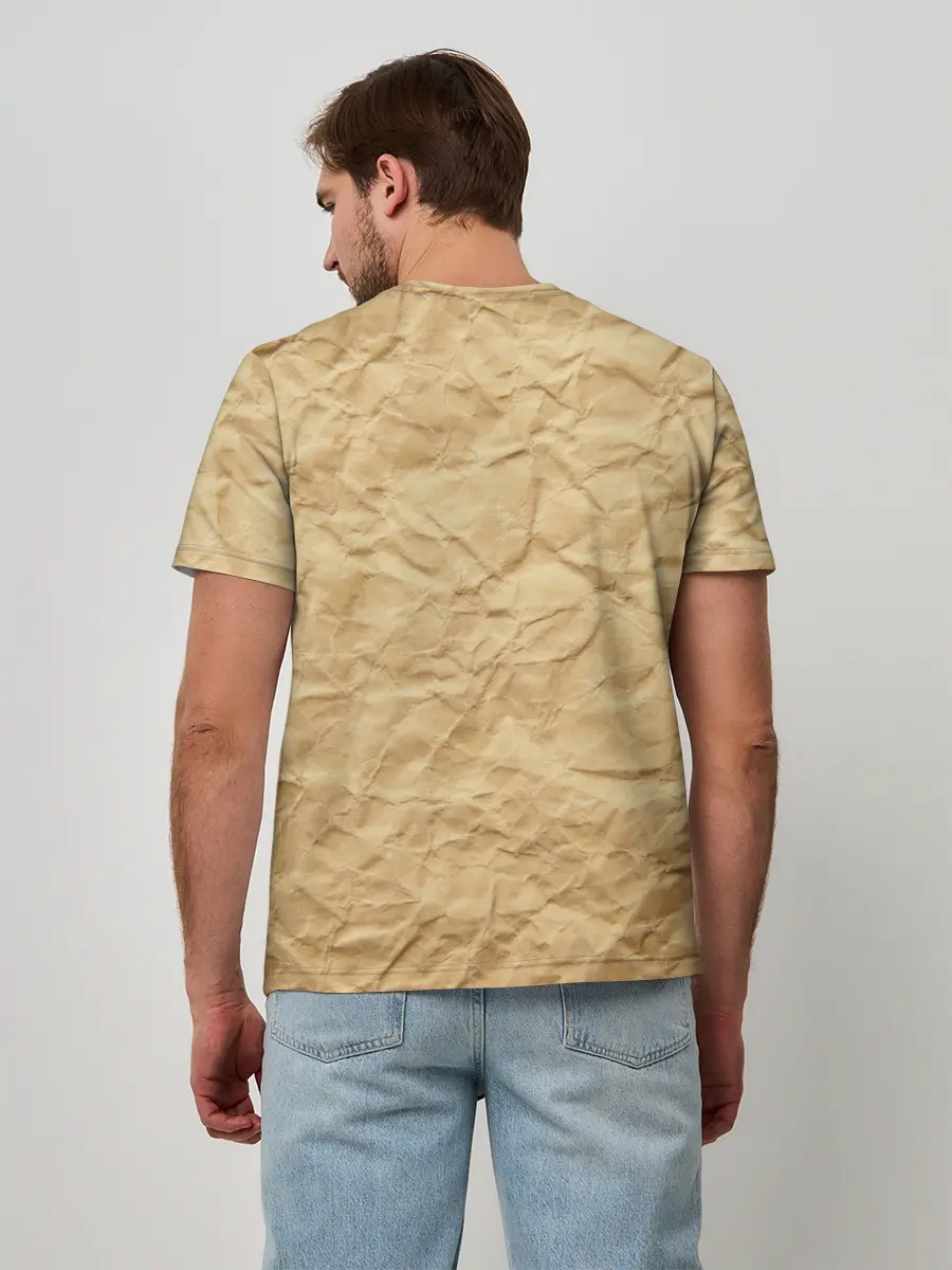 Мужская базовая футболка / БУМАЖНАЯ ТЕКСТУРА