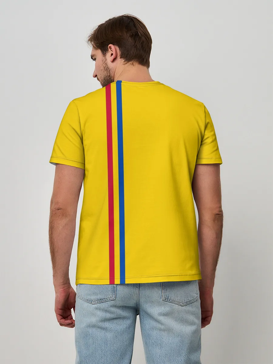 Мужская базовая футболка / Молдавия, лента с гербом