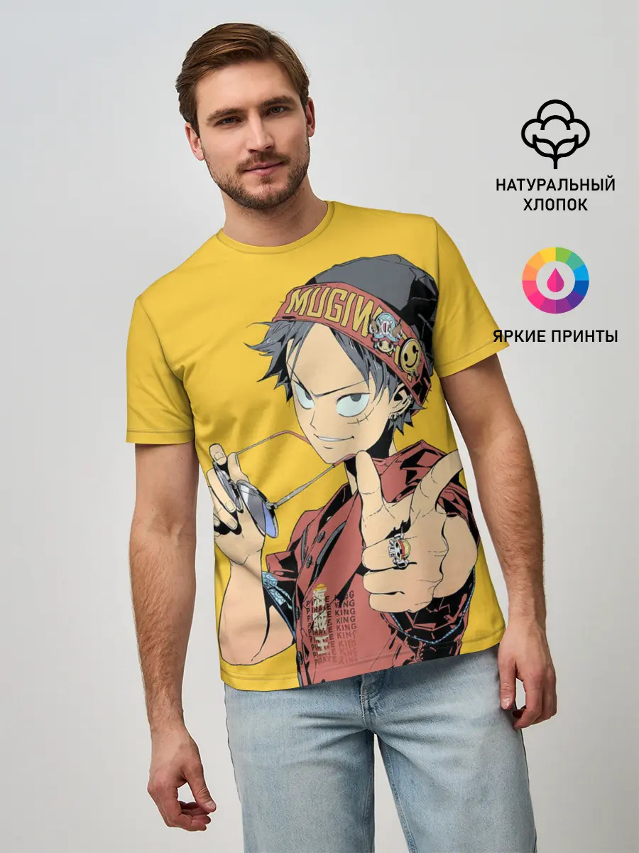 Мужская базовая футболка / One Piece Luffy Луффи