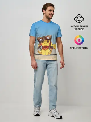 Мужская базовая футболка / Пикачу