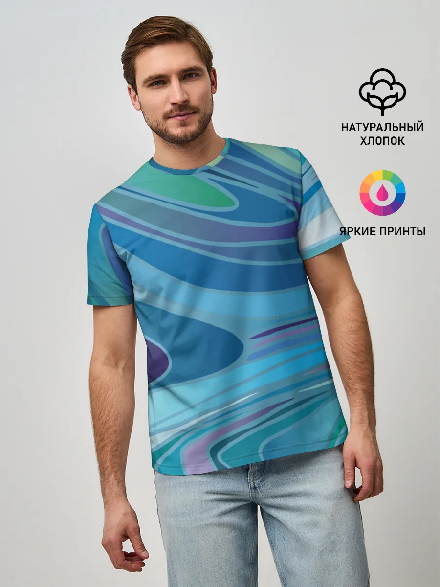 Мужская базовая футболка / Морская волна