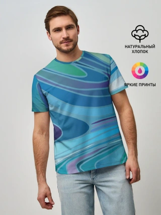 Мужская базовая футболка / Морская волна