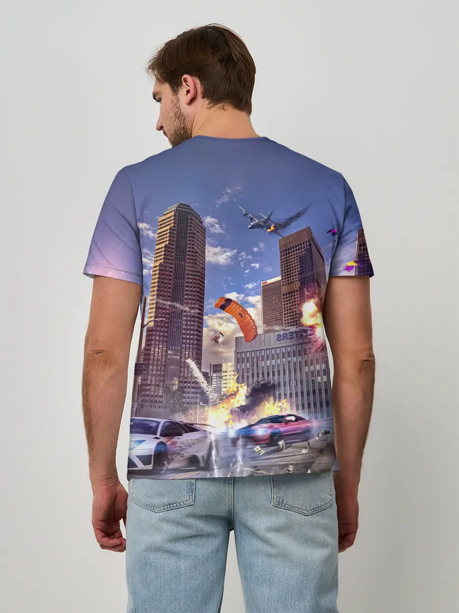 Мужская базовая футболка / ЭКШЕН Grand Theft Auto V