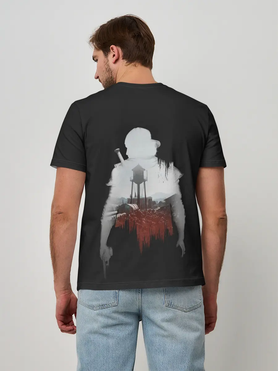 Мужская базовая футболка / Days gone силуэт Дикона