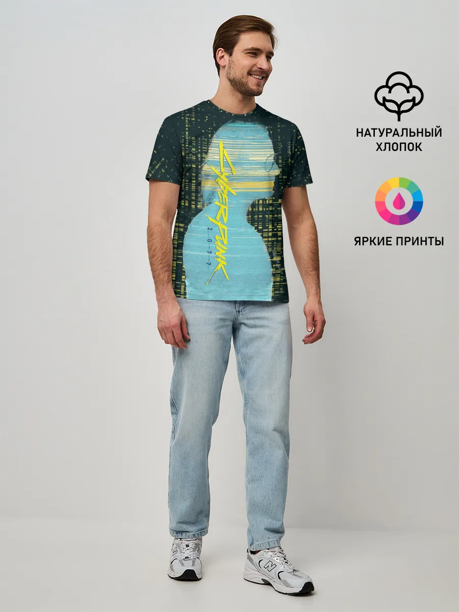 Мужская базовая футболка / Cyberpunk 2077 | Джонни