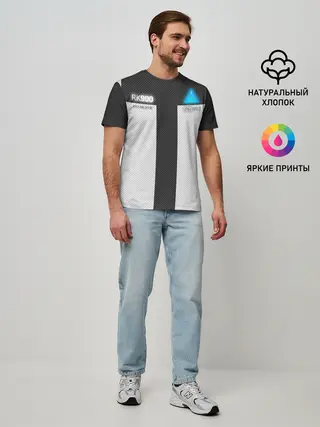 Мужская базовая футболка / Connor Detroit: Become Human.