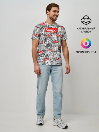 Мужская базовая футболка / Hentai senpai