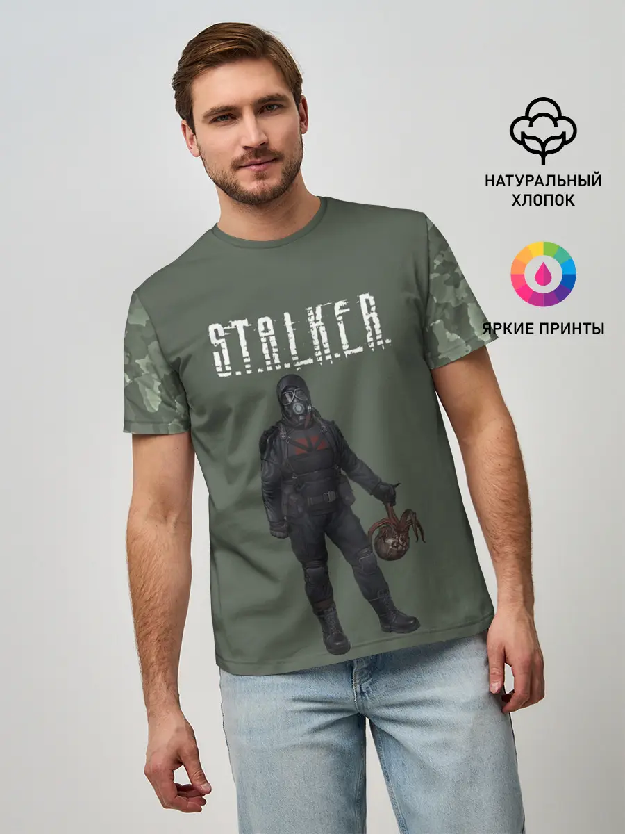 Мужская базовая футболка / S.T.A.L.K.E.R. | С.Т.А.Л.К.Е.Р
