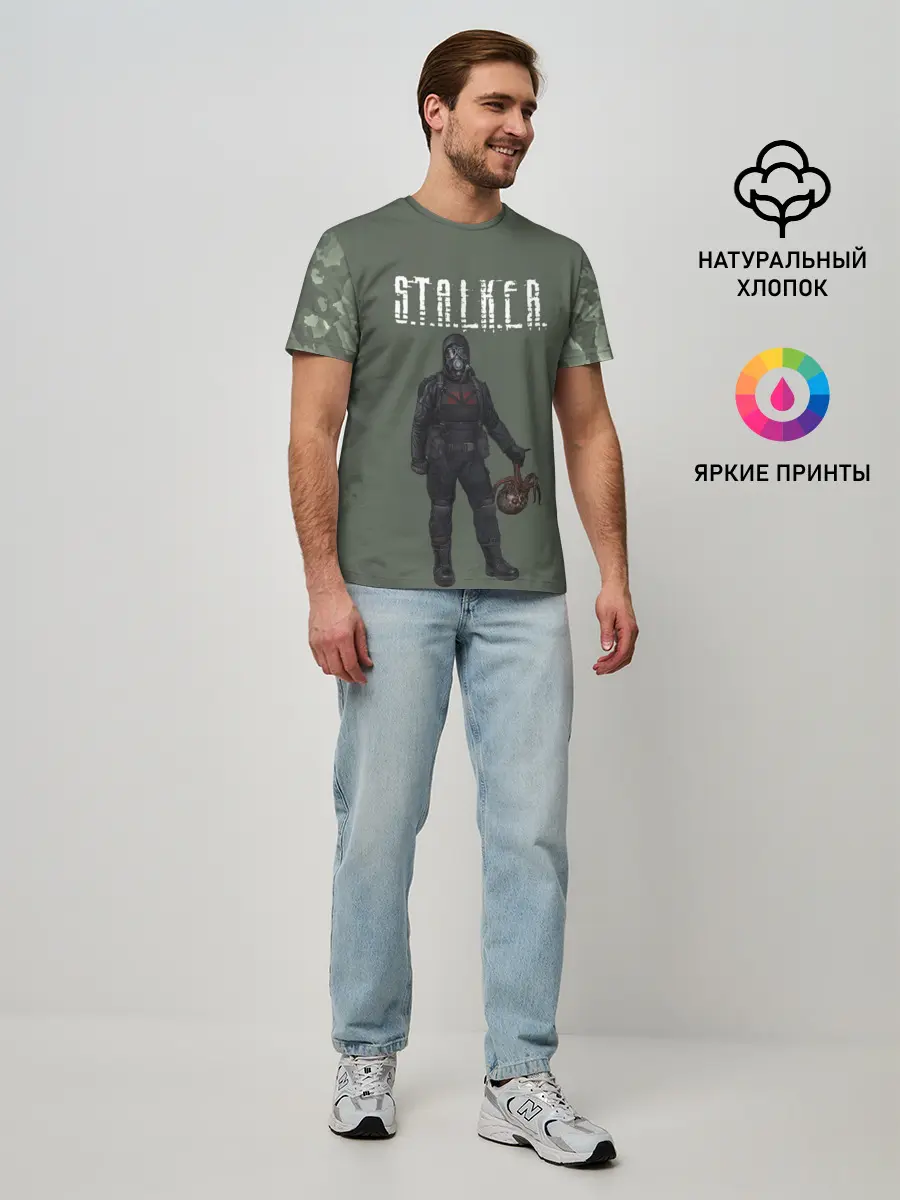 Мужская базовая футболка / S.T.A.L.K.E.R. | С.Т.А.Л.К.Е.Р
