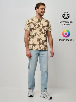 Мужская базовая футболка / мопс