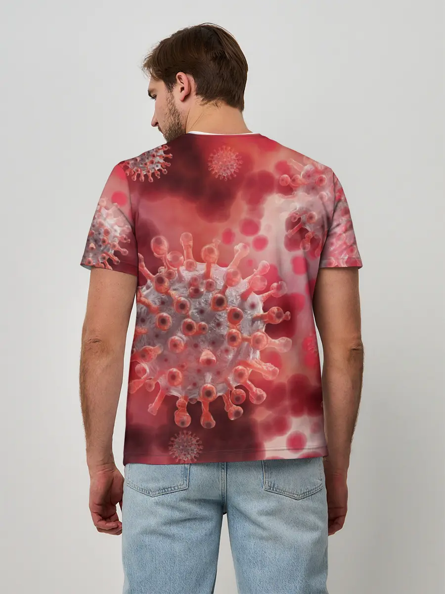 Мужская базовая футболка / Коронавирус
